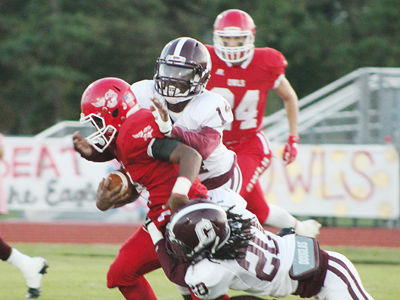 Eagles versus Owls decided by two-point conversion